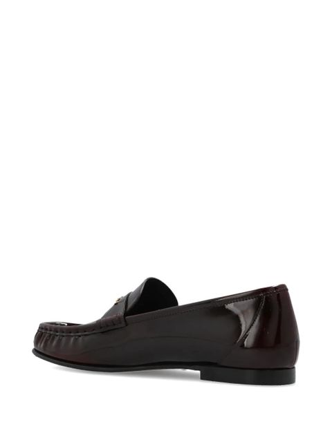 Chloé logo-appliqué leather loafers - Brown