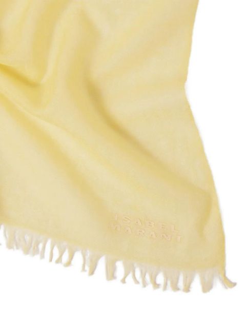 ISABEL MARANT Alette fringed-hem scarf - Yellow