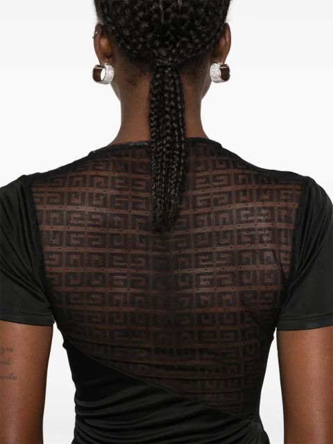 Givenchy 4G-lace draped top - Black