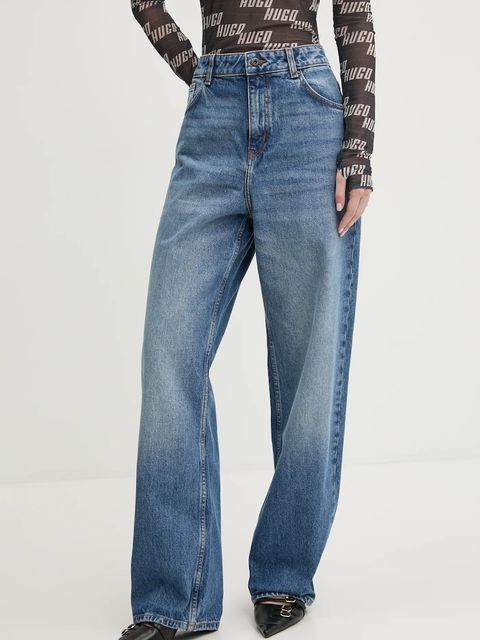 HUGO Blue jeansy damskie high waist 50533913 - zdjęcie produktu nr 1