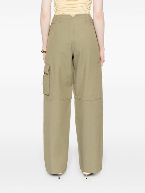 Cult Gaia seam twill tapered trousers - Green