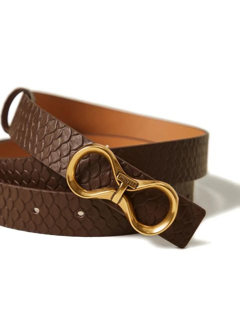 TWINSET textured leather belt - Brown - zdjęcie produktu nr 2
