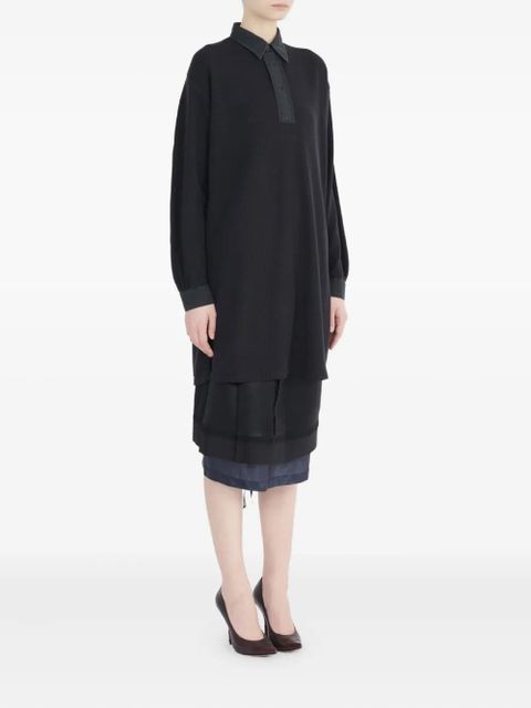 Maison Margiela wool polo top - Blue