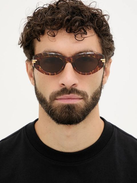 Bottega Veneta okulary przeciwsłoneczne damskie kolor brązowy BV1322S