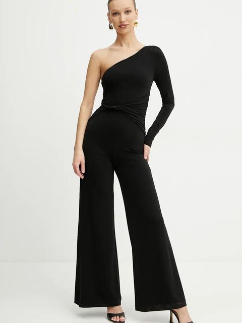 Marciano Guess kombinezon MATILDE kolor czarny z dekoltem okrągłym 5GGD29 6257A