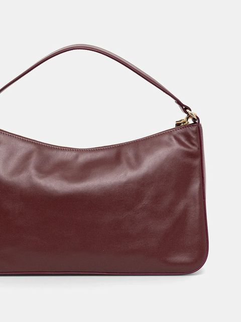 Twinset torebka skórzana kolor bordowy 252TB7161