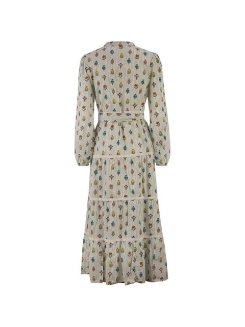 MC2 Saint Barth Mumbai floral-print midi dress - Neutrals