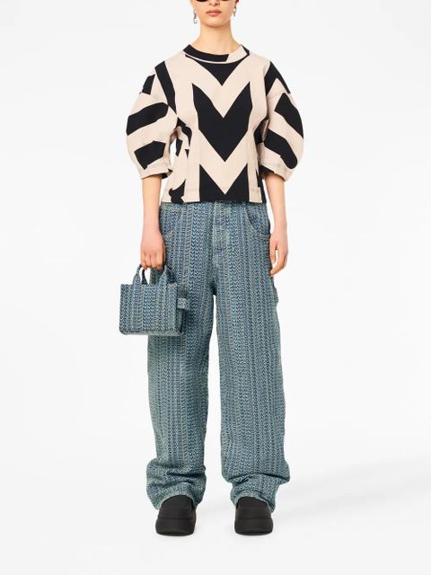 Marc Jacobs The Washed Monogram Crossbody Tote bag - Blue