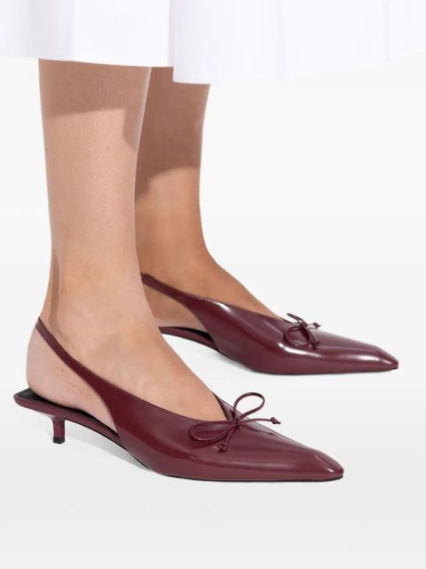Jacquemus 40mm Cubisto slingback bow pumps - Red - zdjęcie produktu nr 2