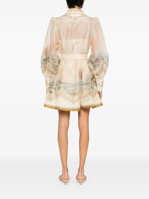 ZIMMERMANN buckle print dress - Neutrals