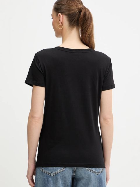 Armani Exchange t-shirt bawełniany damski kolor czarny XW001386 AF10356 - zdjęcie produktu nr 2