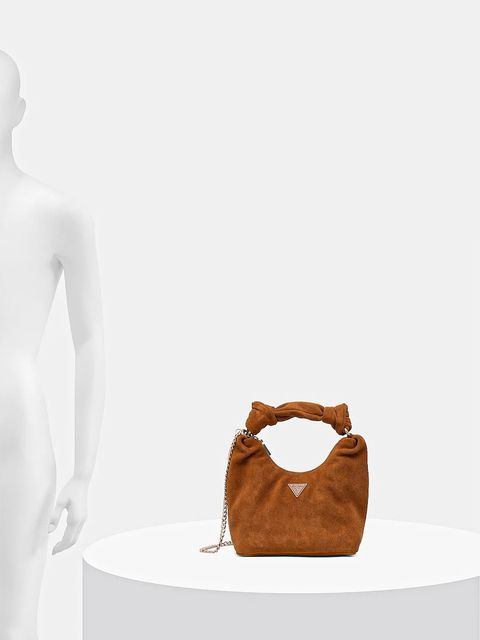 Guess torebka zamszowa ISOTTA kolor brązowy HWSG96 60010