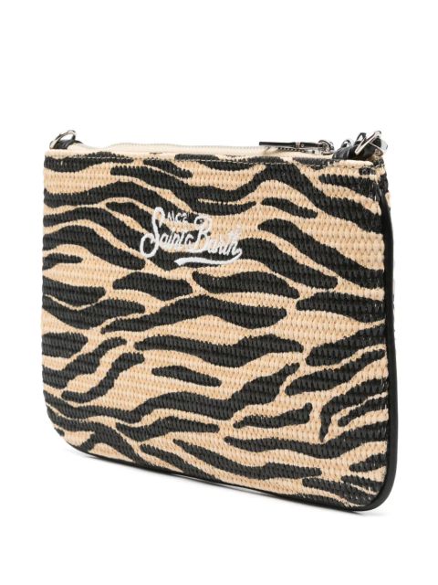 MC2 Saint Barth logo-embroidered clutch bag - Neutrals