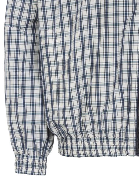 Prada checked-pattern zip-fastening jacket - Blue