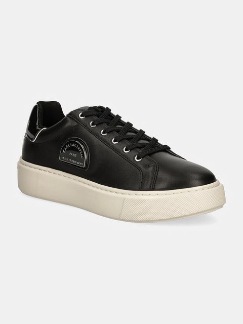 Karl Lagerfeld sneakersy skórzane MAXI KUP kolor czarny KL62212 - zdjęcie produktu nr 1