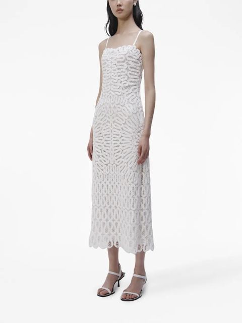 Simkhai sleeveless lace midi dress - White
