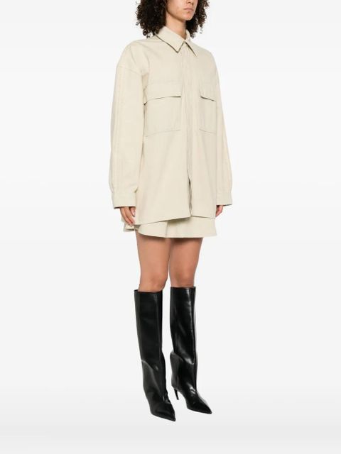 Nanushka flap-pocket shirt jacket - Neutrals