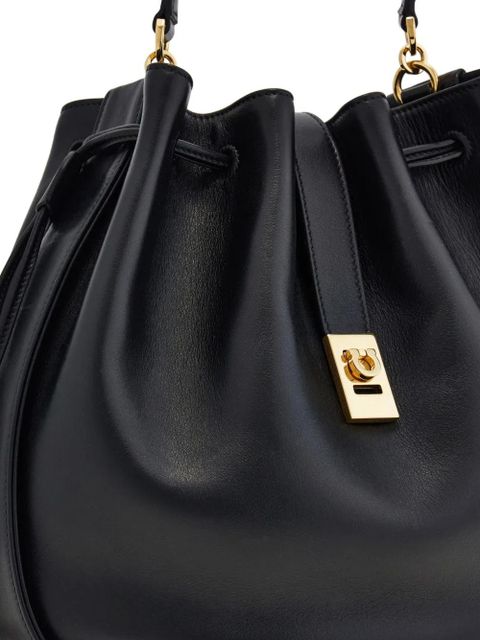 Ferragamo Hug drawstring bucket bag - Black