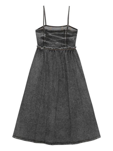 GANNI denim midi dress - Black
