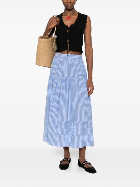 GANNI flower-applique sleeveless cardigan - Black - zdjęcie produktu nr 1