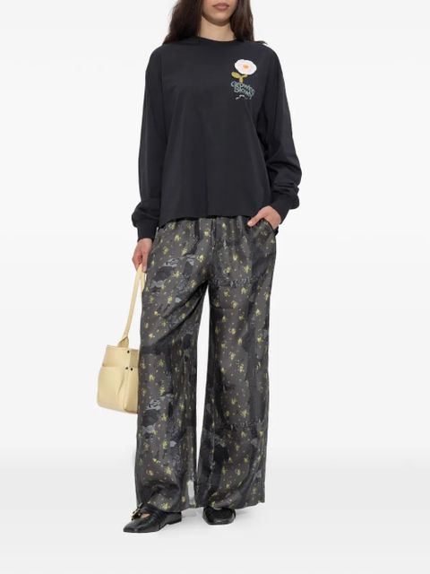 GANNI logo-embroidered sweatshirt - Black - zdjęcie produktu nr 2