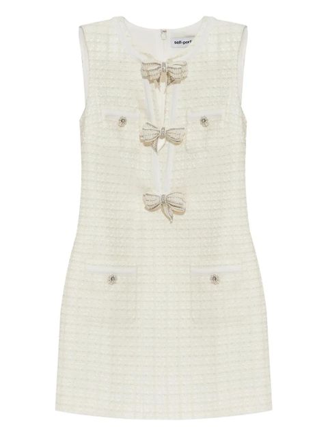 Self-Portrait bouclé mini dress - White - zdjęcie produktu nr 1