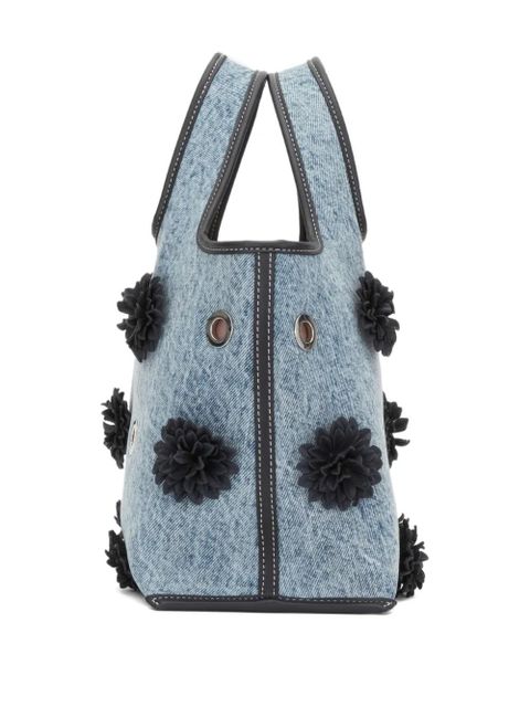 3.1 Phillip Lim flower-embellished eyelet tote bag - Blue
