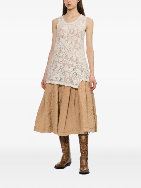 Comme Des Garçons floral-embroidered vest - Neutrals