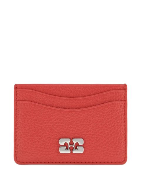 GANNI Bou grained card holder - Red - zdjęcie produktu nr 1
