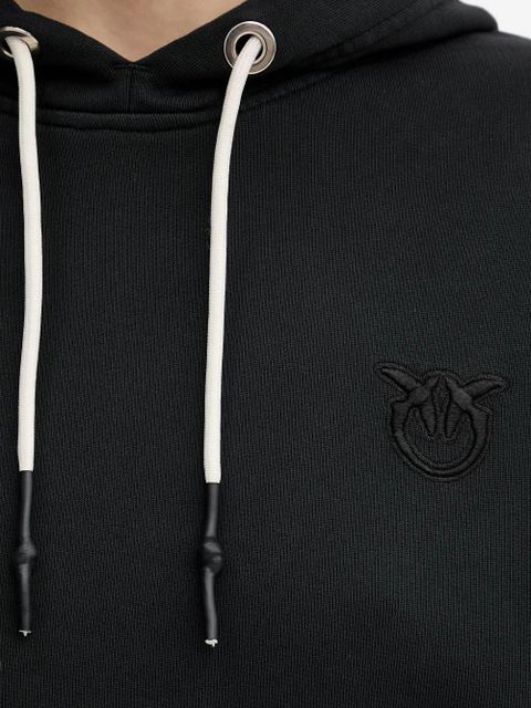 PINKO Melato drawstring logo hoodie - Black