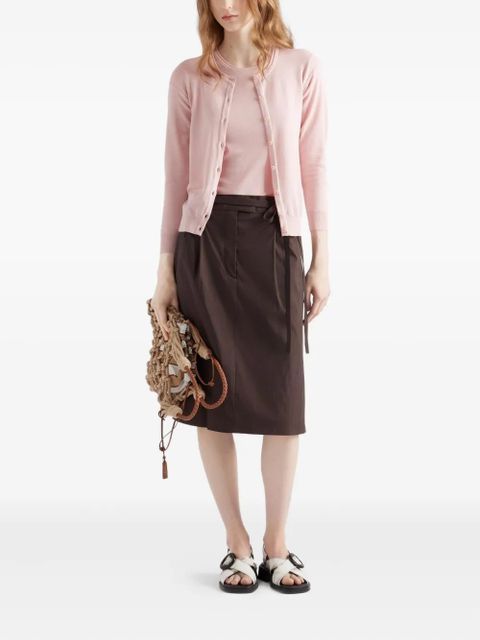 Prada short-sleeve ribbed sweater - Pink