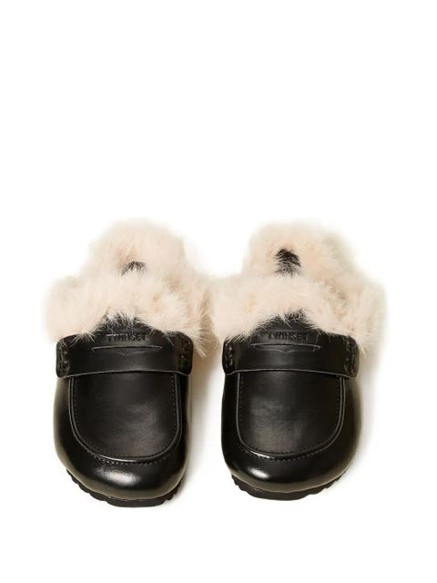 TWINSET faux-fur mules - Black - zdjęcie produktu nr 2