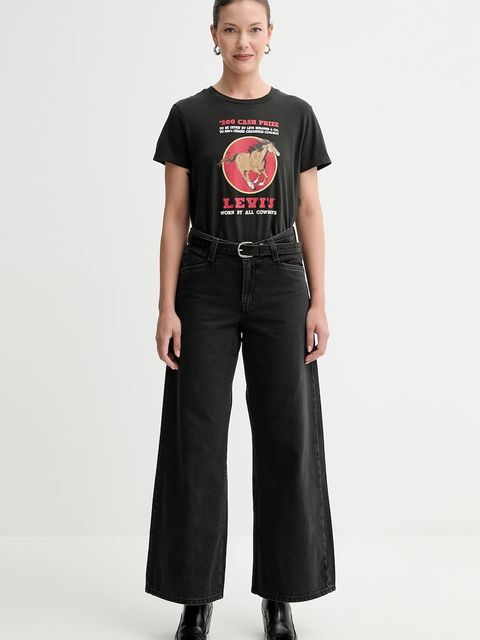 Levi's jeansy 94 BAGGY WIDE LEG damskie kolor czarny A5929.0006 - zdjęcie produktu nr 2