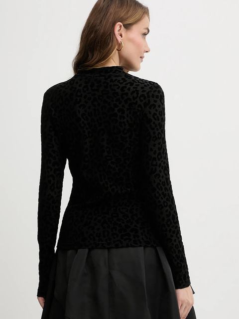 Morgan longsleeve damski kolor czarny z półgolfem TWEEK - zdjęcie produktu nr 2