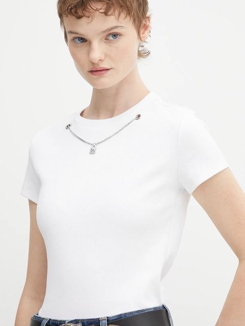 HUGO t-shirt damski kolor biały 50549392
