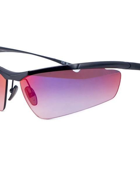 Balenciaga rimless biker-frame sunglasses - Black