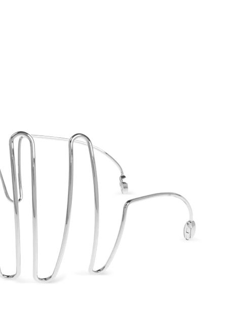 Diesel Volt-D curved-line metal headband - Silver