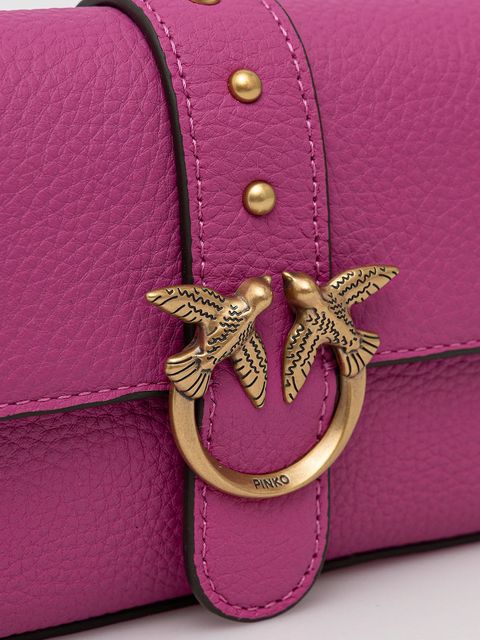 Pinko torebka skórzana kolor różowy 105353 A2OX