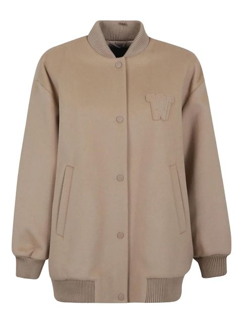 Weekend Max Mara logo-patch bomber jacket - Neutrals - zdjęcie produktu nr 1
