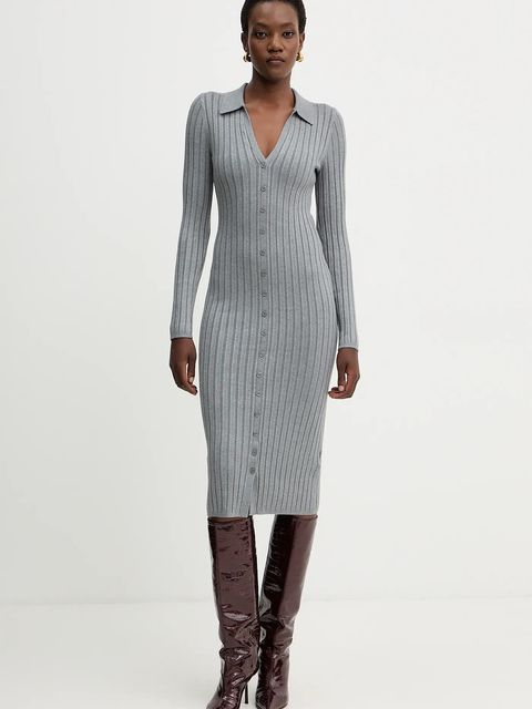 Guess sukienka MIRANDA kolor szary mini prosta W5BK60 Z2YJ2