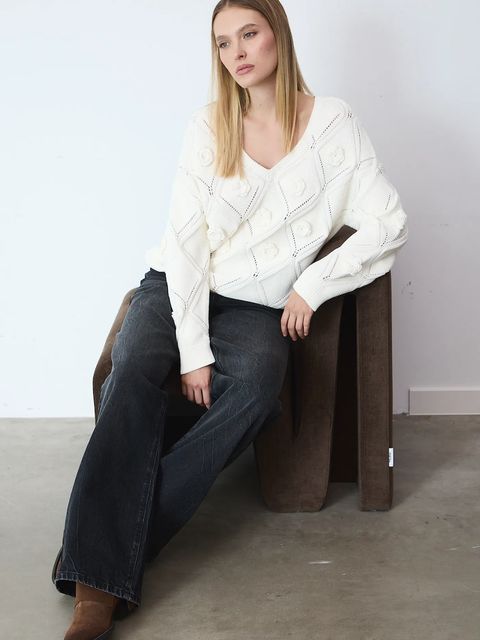 Medicine sweter damski kolor beżowy - zdjęcie produktu nr 2