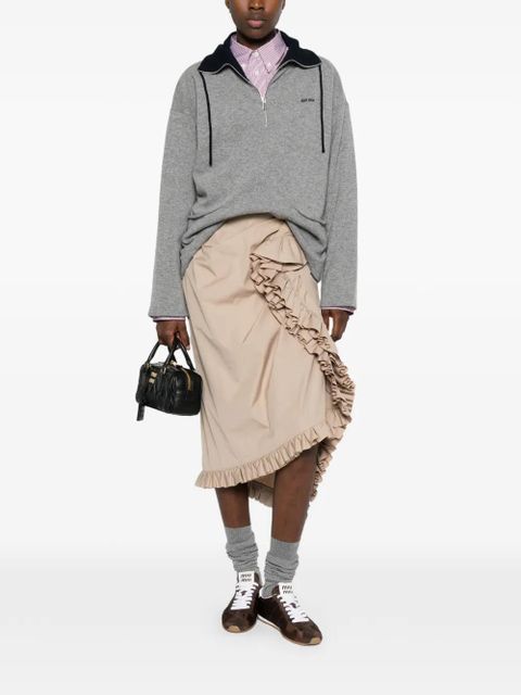 Miu Miu half-zip sweater - Grey - zdjęcie produktu nr 2