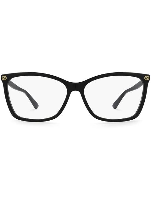 Gucci Eyewear rectangular-frame glasses - Black - zdjęcie produktu nr 1