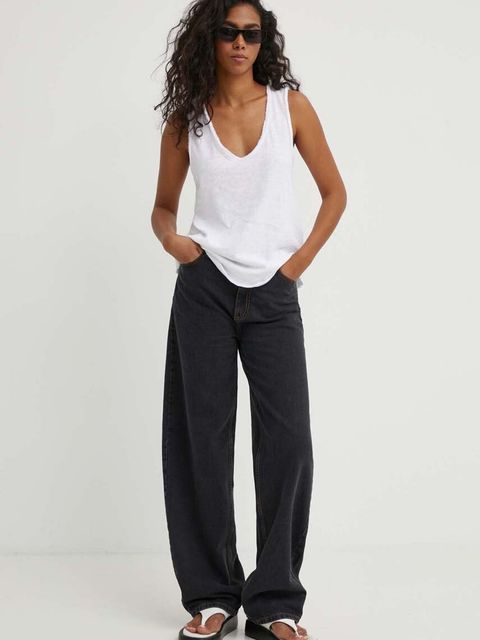 American Vintage top bawełniany DEBARDEUR COL U