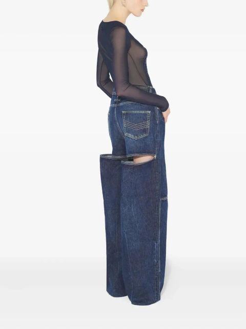 Jean Paul Gaultier The Cut-Out wide-leg jeans - Blue