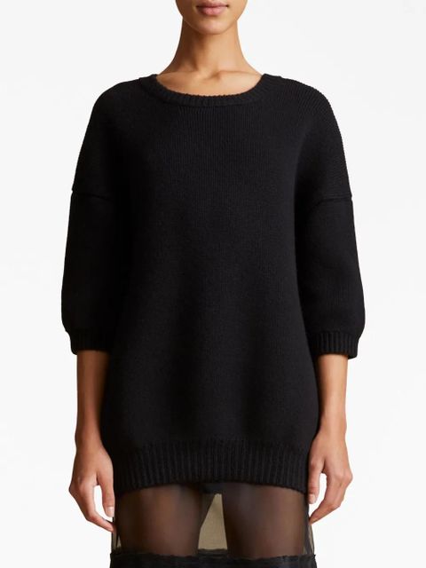 KHAITE The Nere cashmere jumper - Black