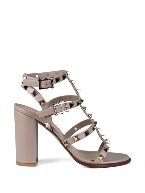 Valentino Garavani Rockstud leather sandals - Neutrals - zdjęcie produktu nr 1
