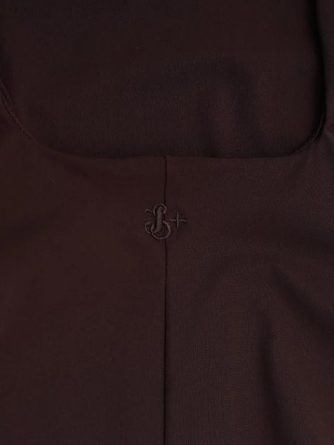 Jil Sander square-neck swimsuit - Brown