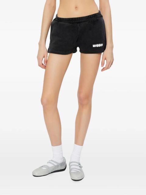 MISBHV logo-detail cotton mini shorts - Black