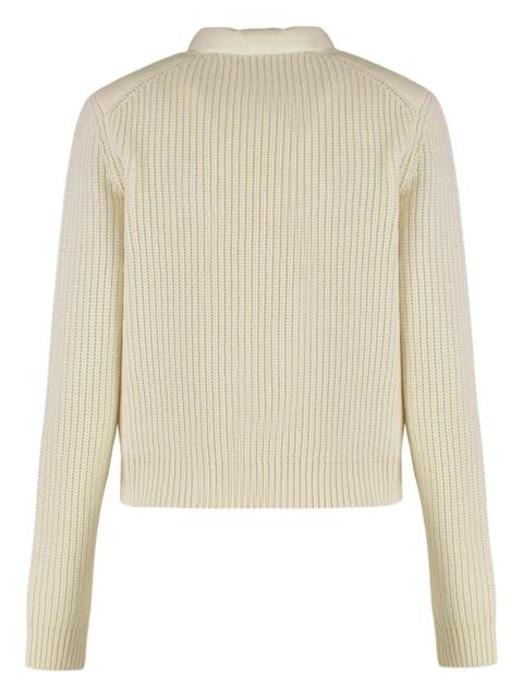 Moncler padded wool zip-up cardigan - Neutrals - zdjęcie produktu nr 2